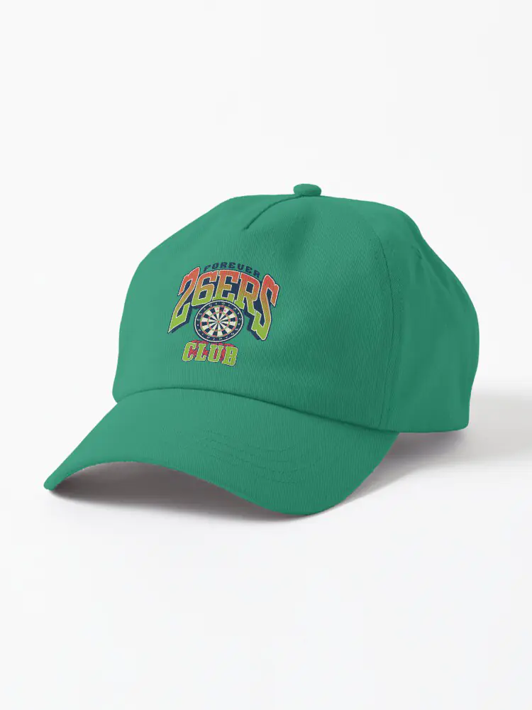 A forest green baseball cap with a circular "FOREVER 26ERS CLUB" design on the front panel, presented against a clean white background.